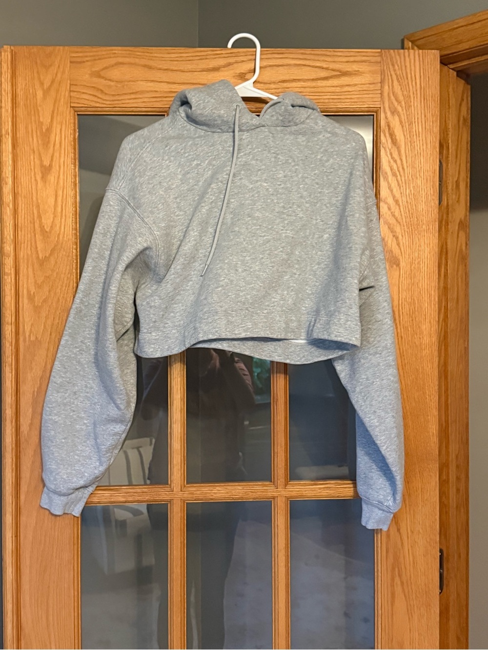 ALO Yoga Gray Cropped Hoodie